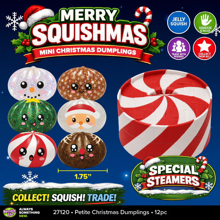 Mini Christmas Dumpling Squishies